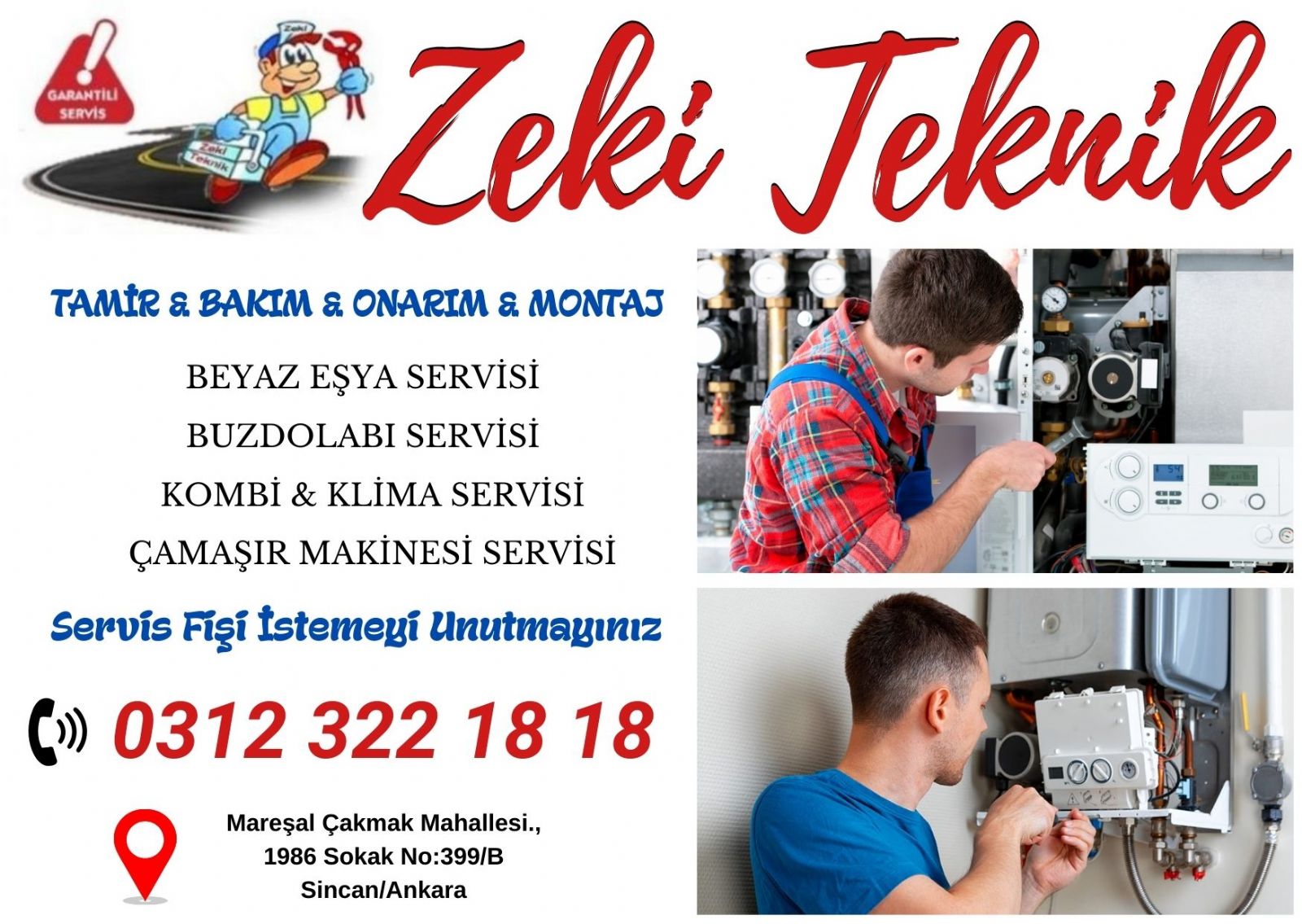 Sincan Kombi Bakım Ücreti